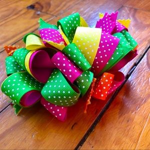 Vintage Ribbon Filled Flouncy Barrette